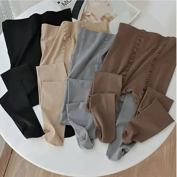 Solid Tights - 4 pack: Black, Beige, Gray, Brown - Picture 2 of 6